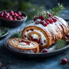 En saftig rulltårta med grädde och lingon, perfekt för jul. Undrar du om man kan frysa rulltårta? Ja, det går utmärkt!