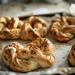 Nybakade bullar med mandelmassa och kardemumma, toppade med pärlsocker och kardemummakärnor. Doftar ljuvligt!