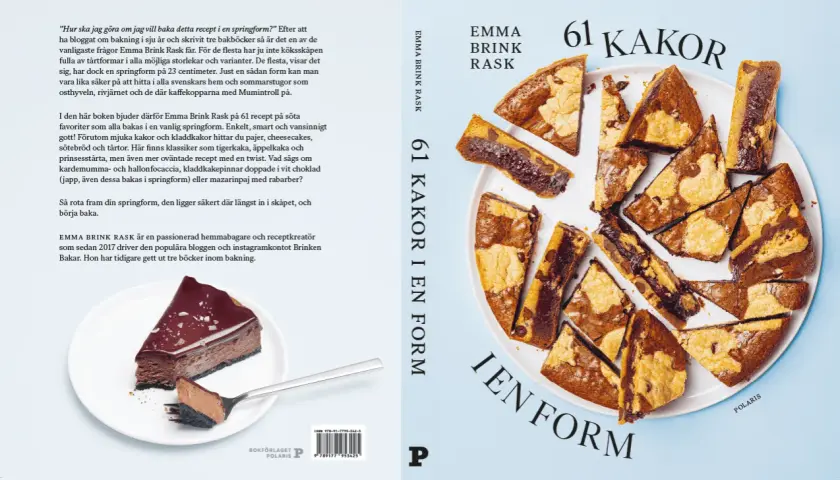 61 kakor i en form, en bok med recept att baka i springform. Här finns allt från kladdkaka till prinsesstårta.