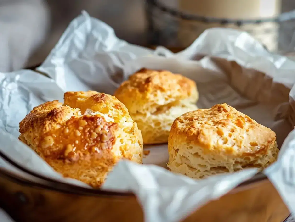 Tre gyllene scones i airfryer, perfekt bakade med fluffig insida och krispig yta. Enkelt och gott!